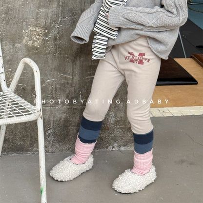 レギンスパンツ 裏起毛 バイカラー ドッキング リブ ボトムス【mh0011609】