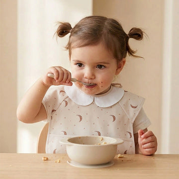 Baby Peter Pan Collar Waterproof Half-Sleeve Bib with Back Tie and Pocket【mh0014143】