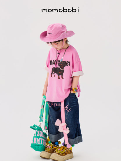 Letter Embroidered Denim Pants 刺繍 デニムパンツ【mh0013003】