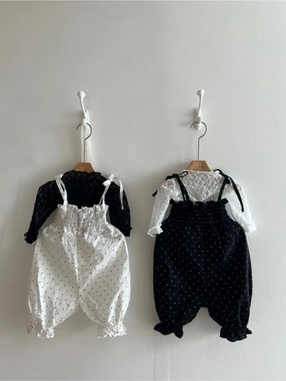Polka Dot Baby Jumpsuit ドット柄 サロペット【mh0012504】