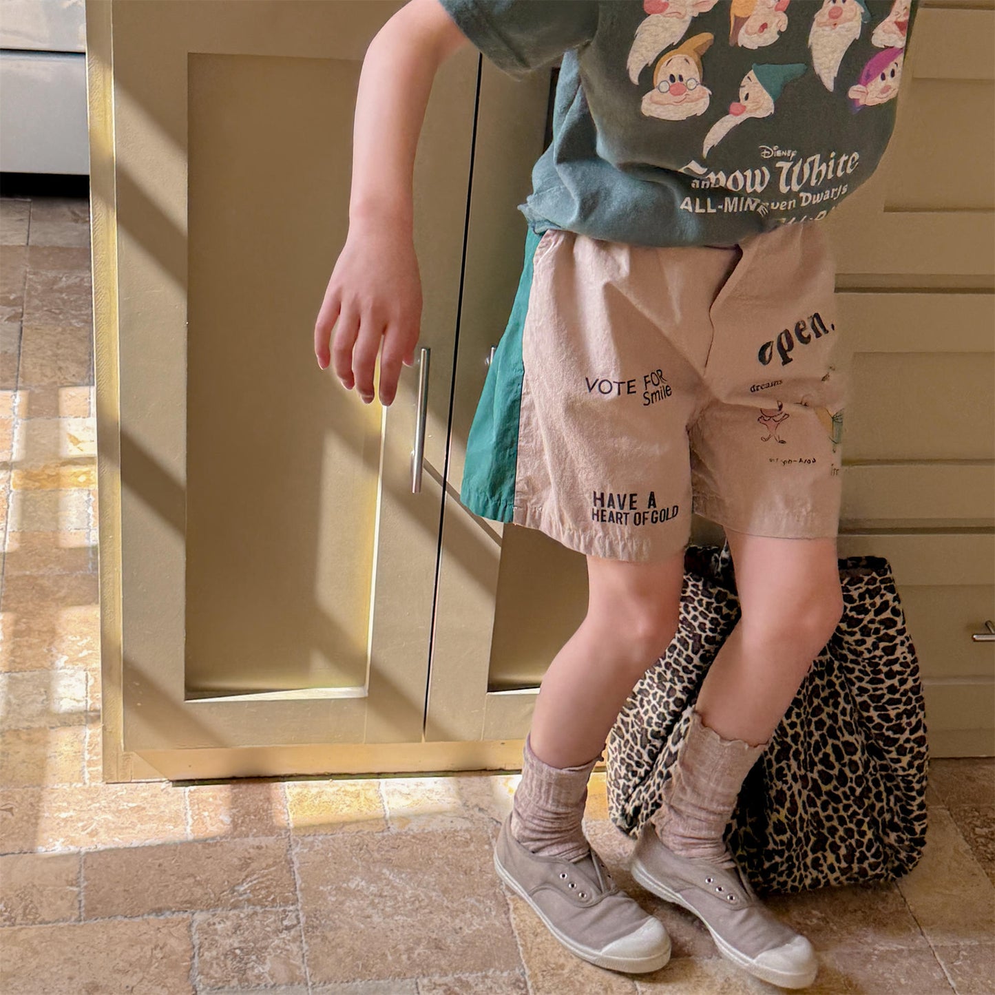Graphic Letter Print Shorts