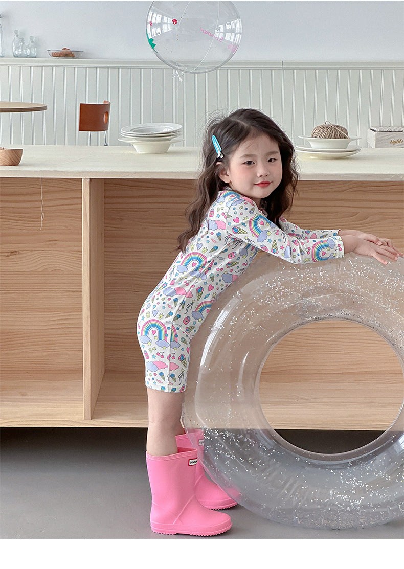 Long Sleeve UV Protection One-piece Swimsuit [mh0012580]