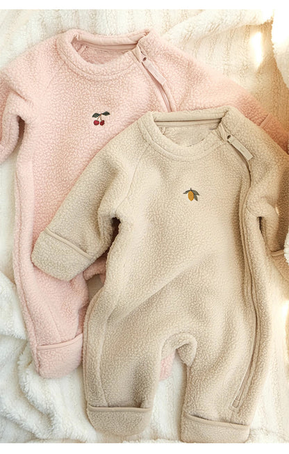 アウタージャンプスーツ ボアフリース 刺繍 防寒 ジップアップ【mh0011711】