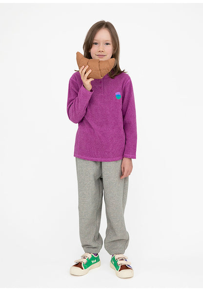 キッズ裏起毛スウェットパンツ（グレー）、動きやすいシルエット