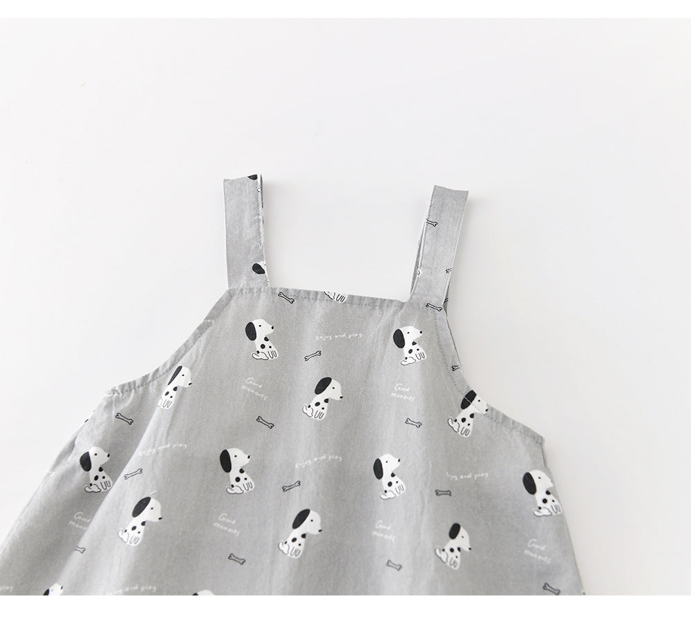 Puppy Graphic Overalls