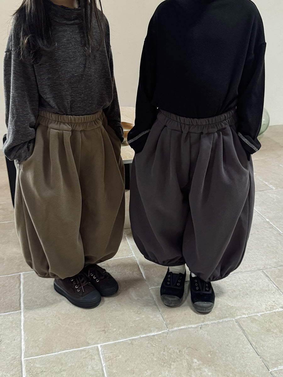 Kids' Pleated Sweat Balloon Long Pants [mh0014784]