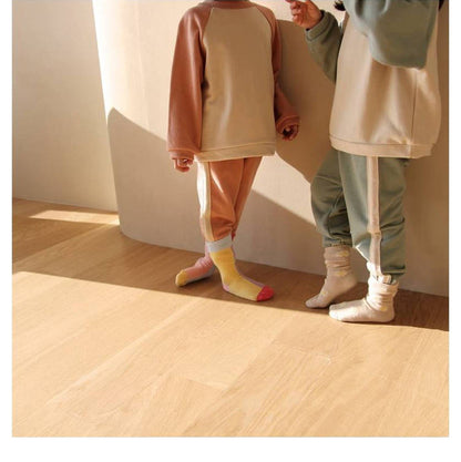 Color Block Sweatshirt & Pants Set バイカラー スウェット セットアップ【mh0012683】