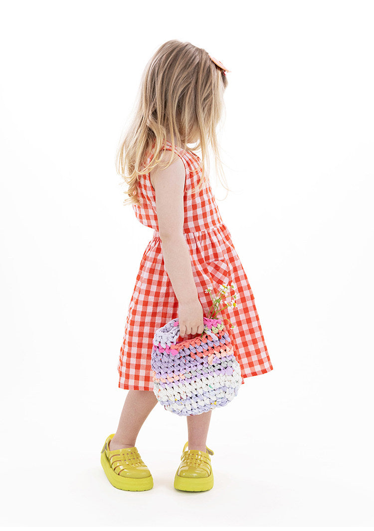 Gingham Plaid Vest Dress チェック ノースリーブワンピース【mh0013212】