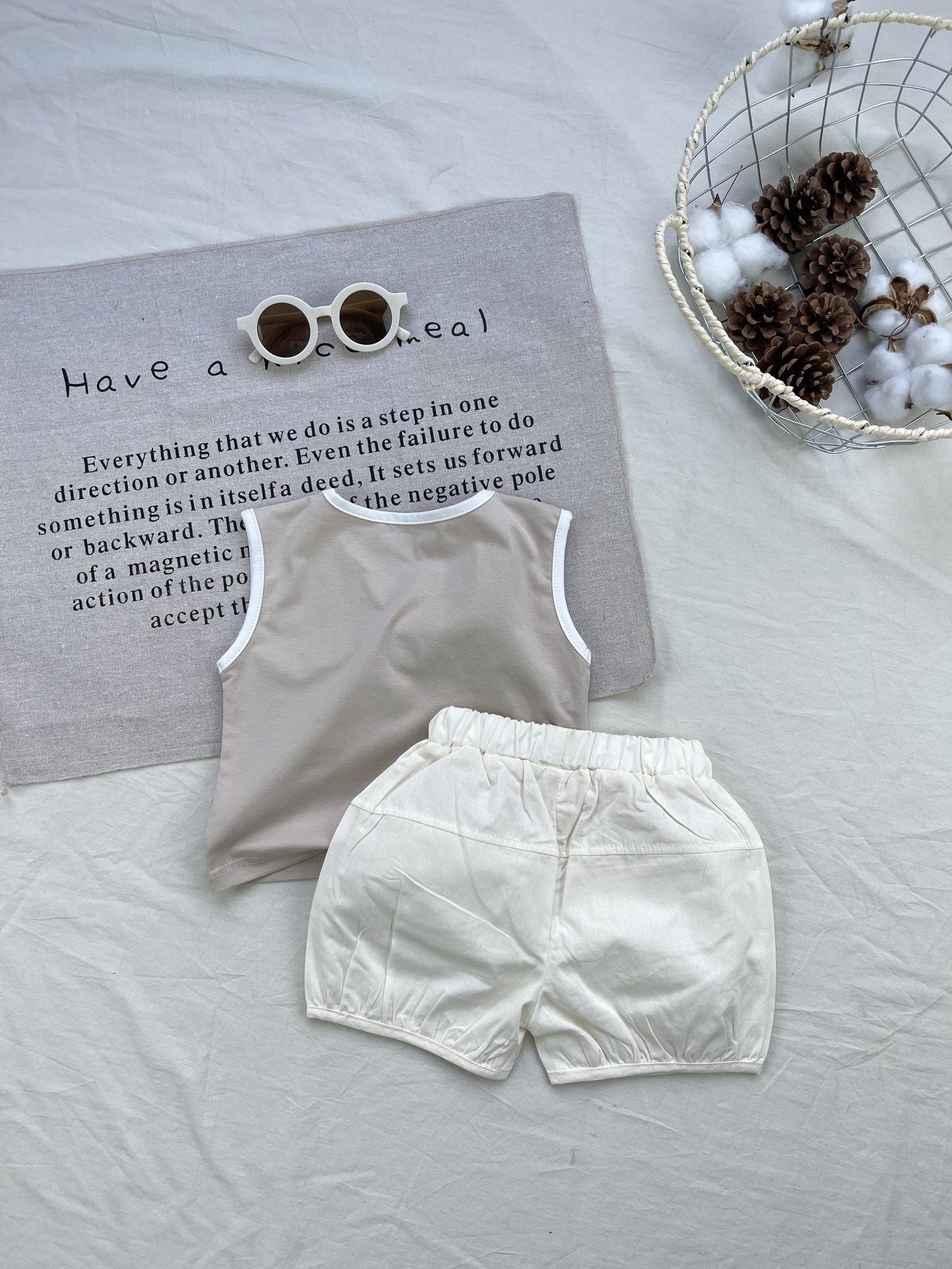 Conjunto de camiseta sin mangas y pantalones cortos con gráfico de Koala Chef | Set de camiseta sin mangas y pantalones cortos de animales【mh0012924】