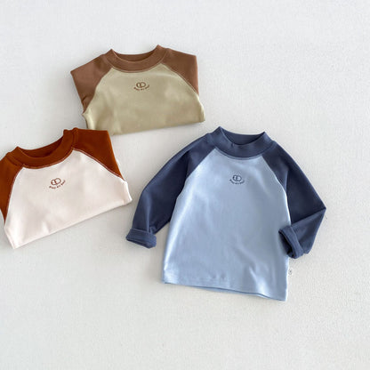 キッズ ラグラン 配色 長袖Tシャツ / ロングパンツ【mh0014770】