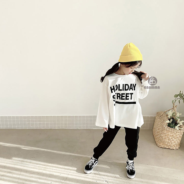 Holiday Street Graphic T-shirt & Pants Set ロゴ 長袖Tシャツ パンツセット【mh0012643】