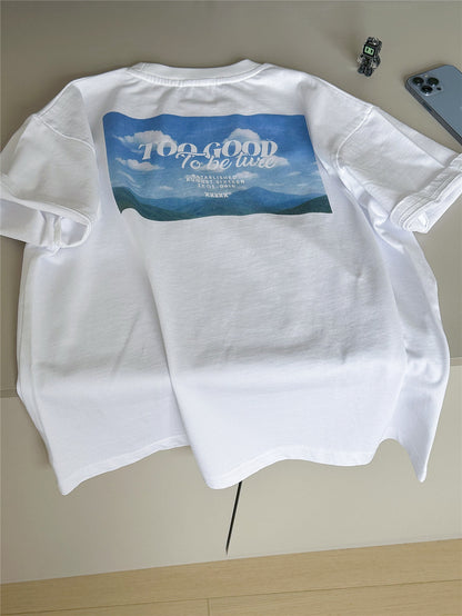 Mountain Graphic Pocket T-shirt マウンテンプリント 半袖Tシャツ【mh0012950】