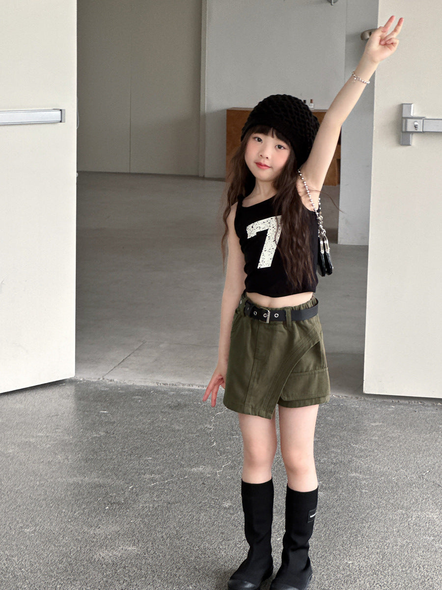 Graphic Print Cami クロップド キャミソール【mh0013065】