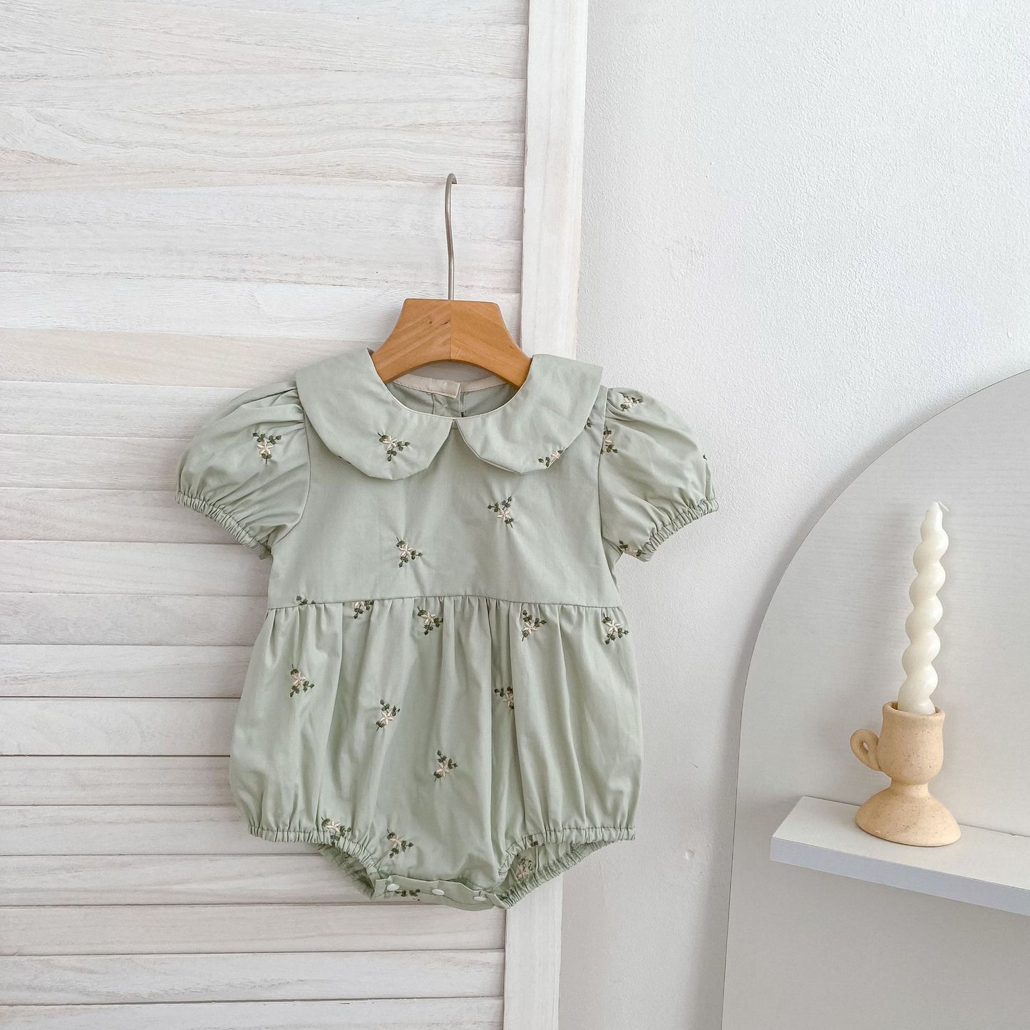 Floral Ruffle Sleeveless Romper フリル ノースリーブ ロンパース【mh0013165】