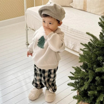 チェックパンツ 裏起毛 ゆったり バルーンシルエット カジュアル ボトムス【mh0011632】