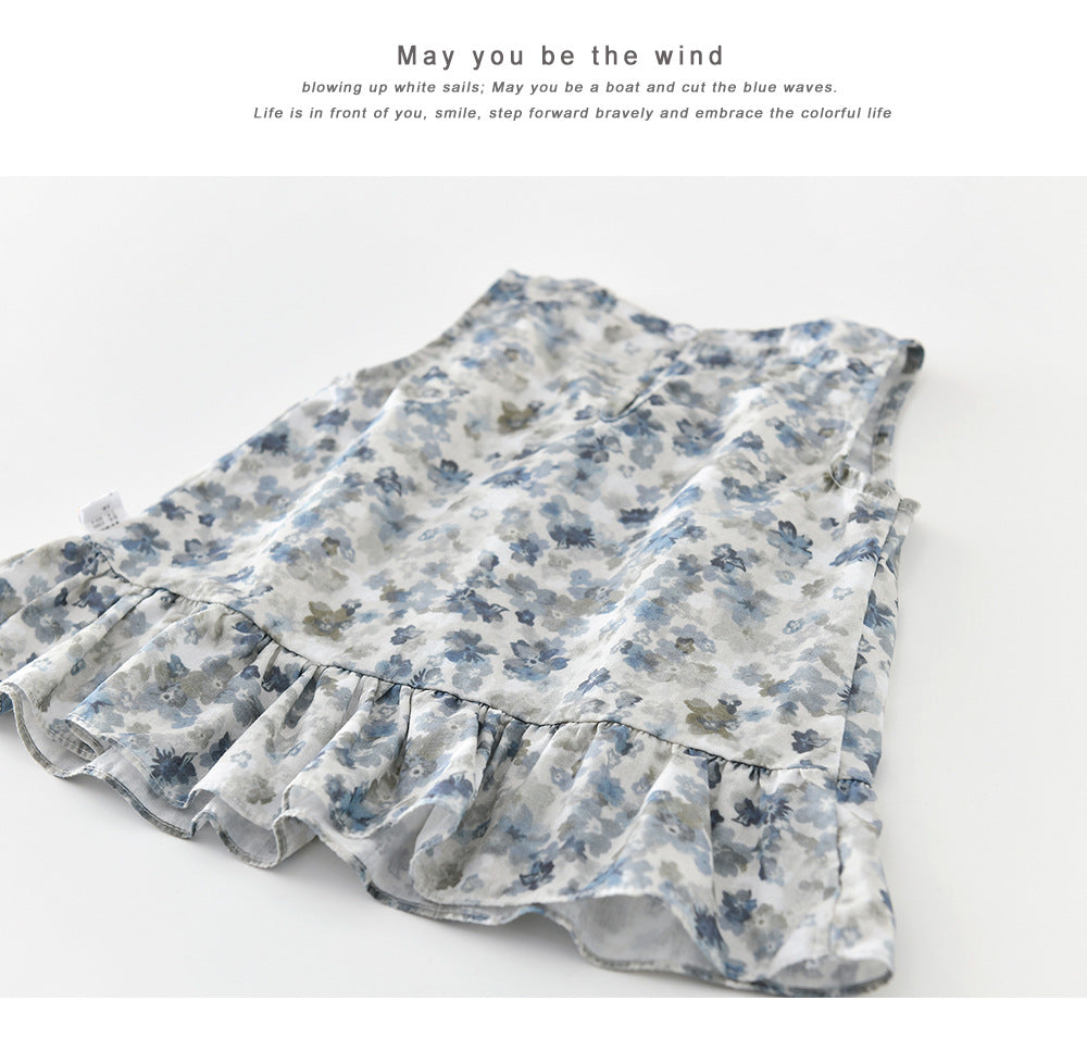 Vintage Floral Top フラワー ノースリーブチュニック【mh0012851】