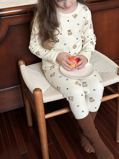 Long Sleeve Printed Pajama Set 長袖 プリント パジャマ セット【mh0012244】