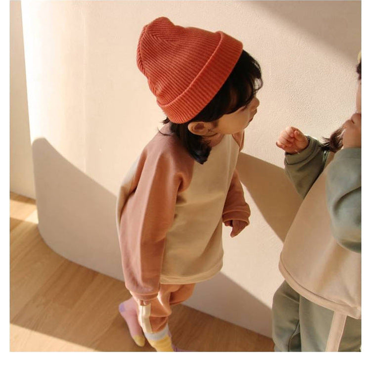 Color Block Sweatshirt & Pants Set バイカラー スウェット セットアップ【mh0012683】