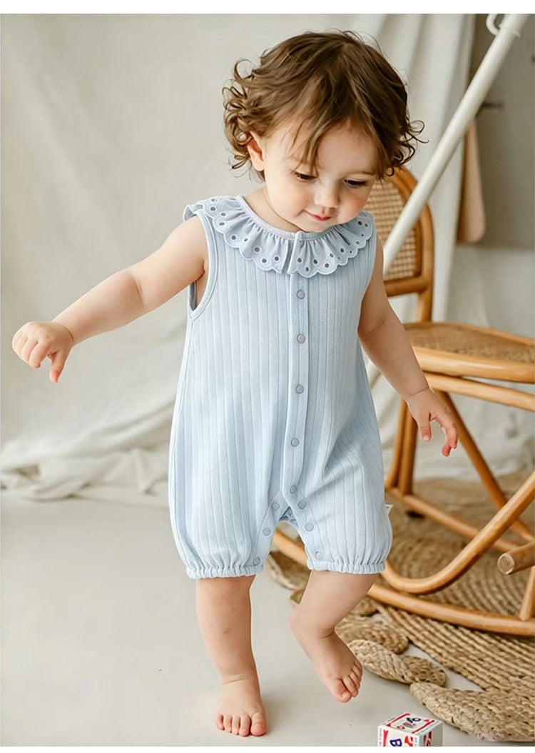 Lace Cotton Romper レース ノースリーブロンパース【mh0013027】