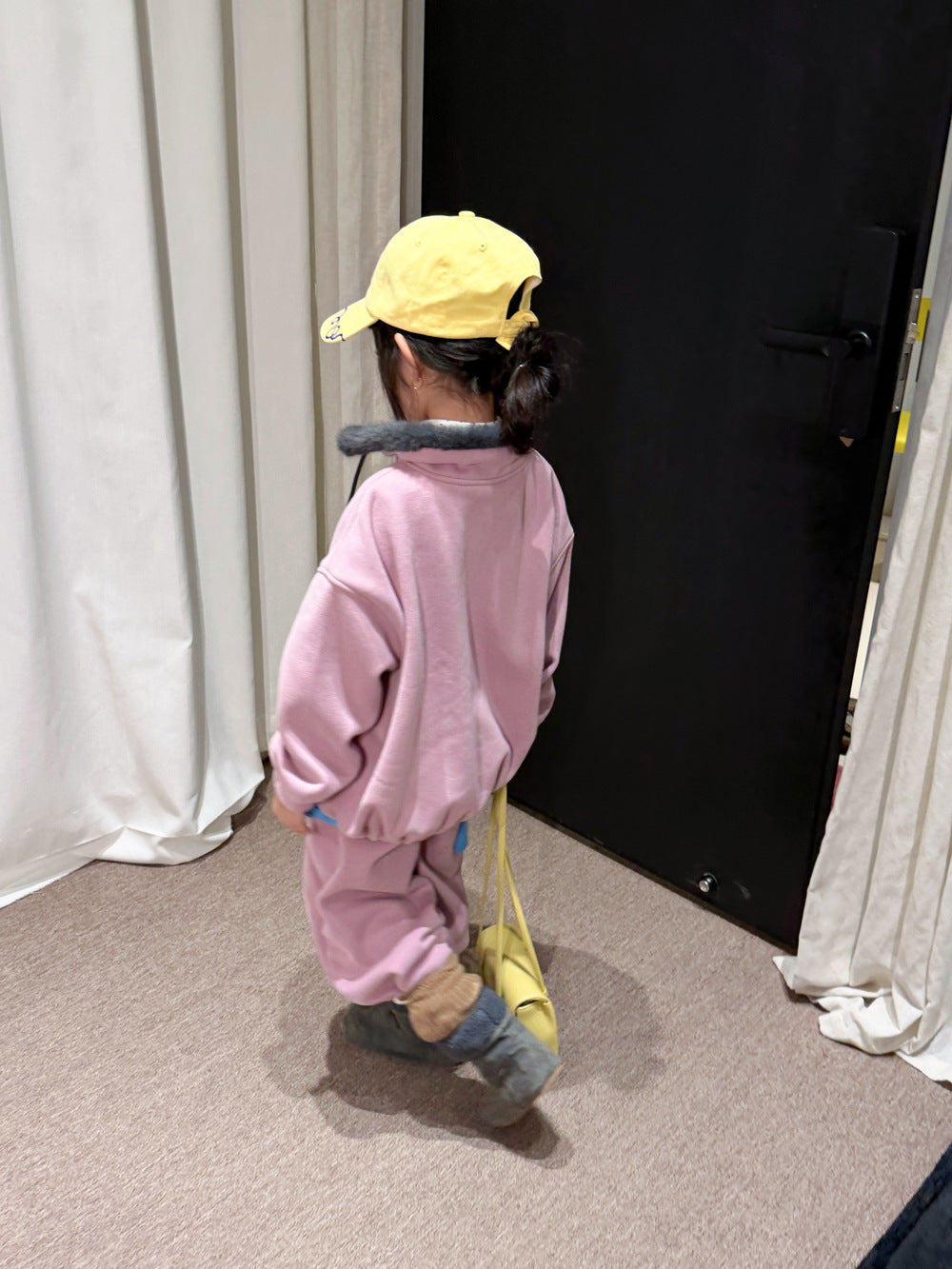 Children's Set 2026 Winter Girls' Fur Collar Patchwork Fleece-Lined Two-Piece Set, Loose Casual Style by Mo Xiao Meng【mh0014696】
