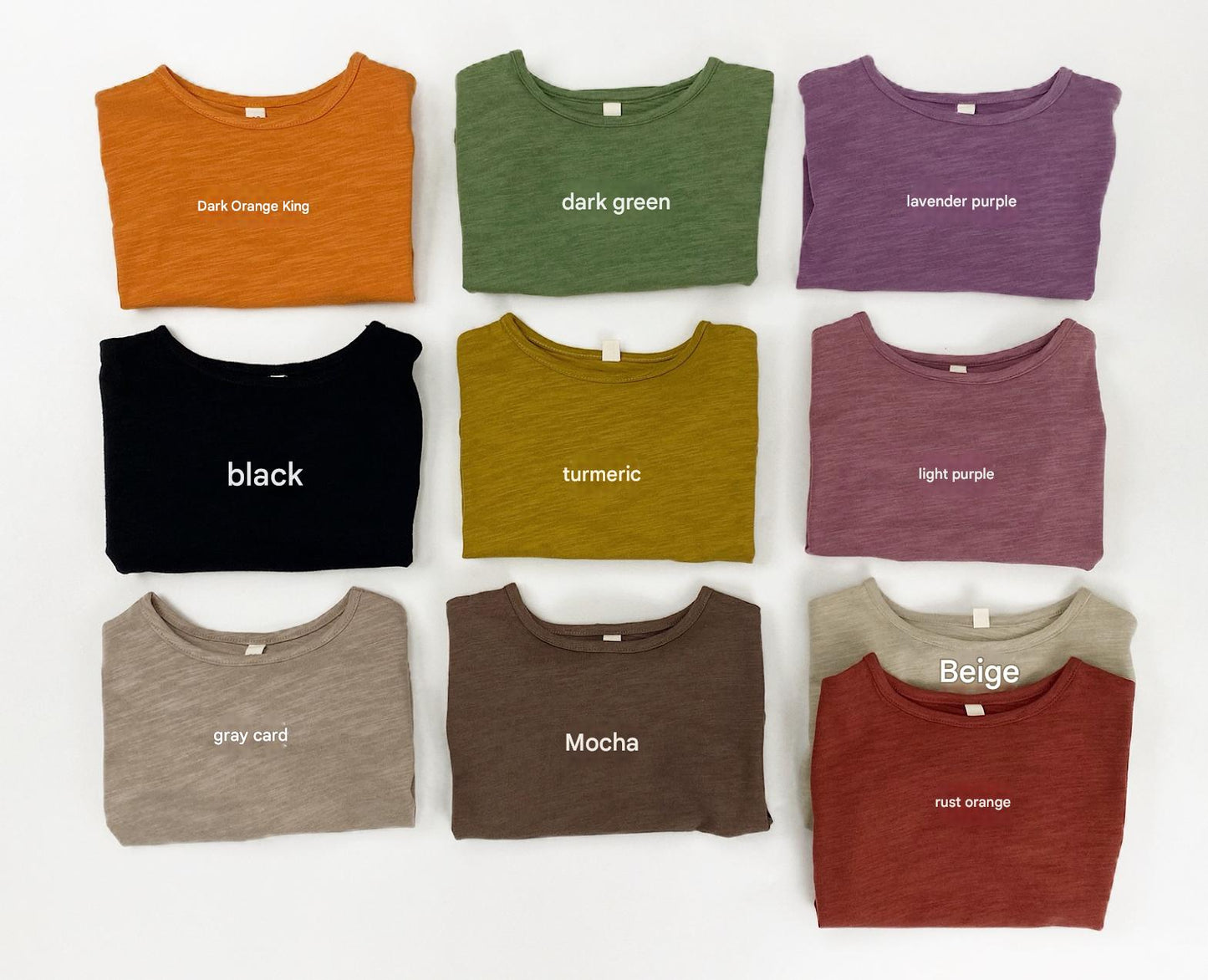 Bamboo Cotton Long Sleeve Crew Neck Top 【mh0012559】