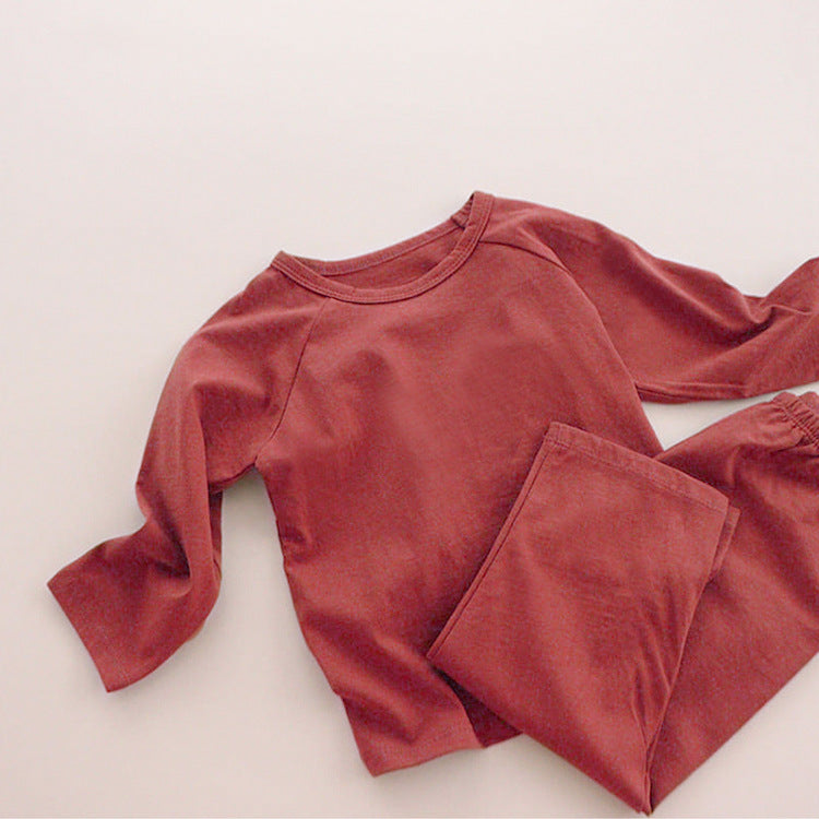Raglan Sleeve Cotton Lounge Set コットン 無地 ラランスリーブ セットアップ【mh0012667】
