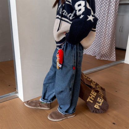 Pantalones vaqueros holgados de pierna cónica para niños【mh0014537】