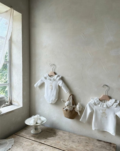 Rabbit Print Ruffle Romper うさぎ プリント ロンパース【mh0012502】