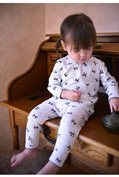 長袖パジャマセット リボン/ハートプリント【mh0011720】