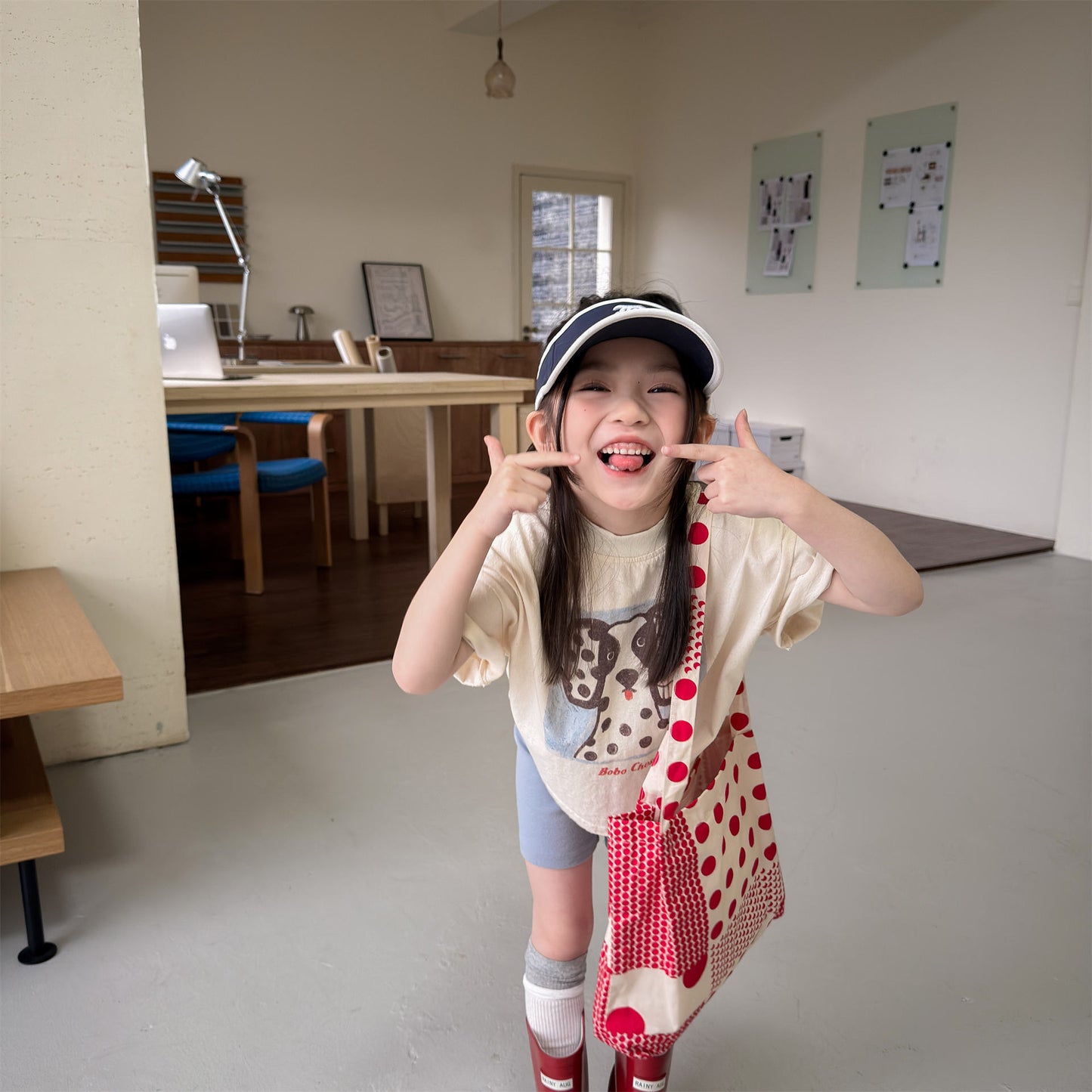 Dalmatian Graphic Cotton Jersey Top Short Sleeve T-shirt アニマル プリント Tシャツ【mh0012660】