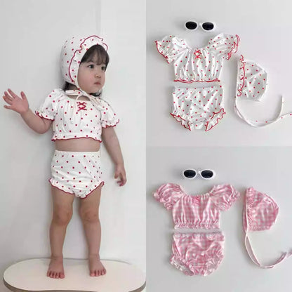 Girly Polka Dot Swimsuit セパレート水着【mh0012930】