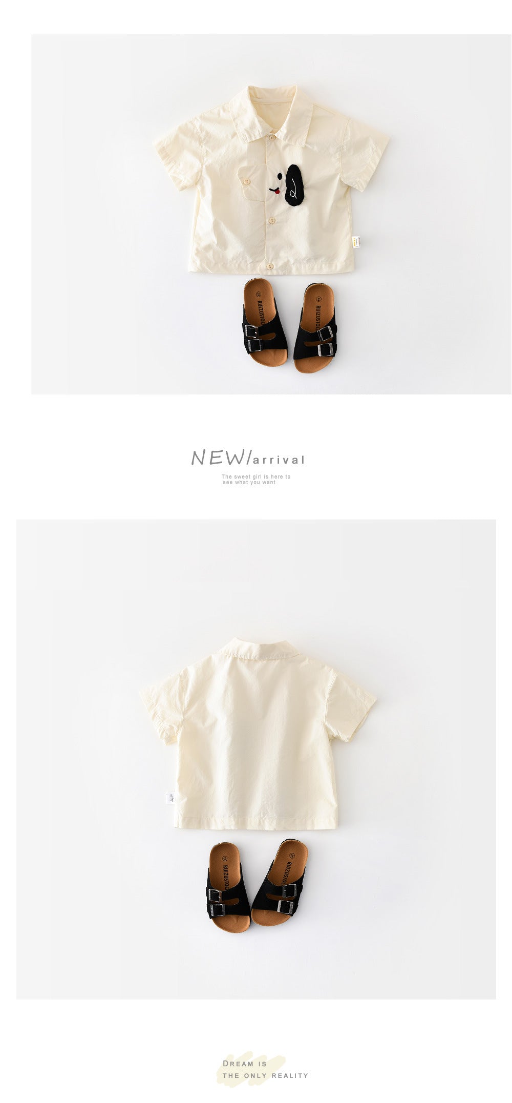 Dog Embroidery Shirt Short Sleeve T-shirt [mh0012858]