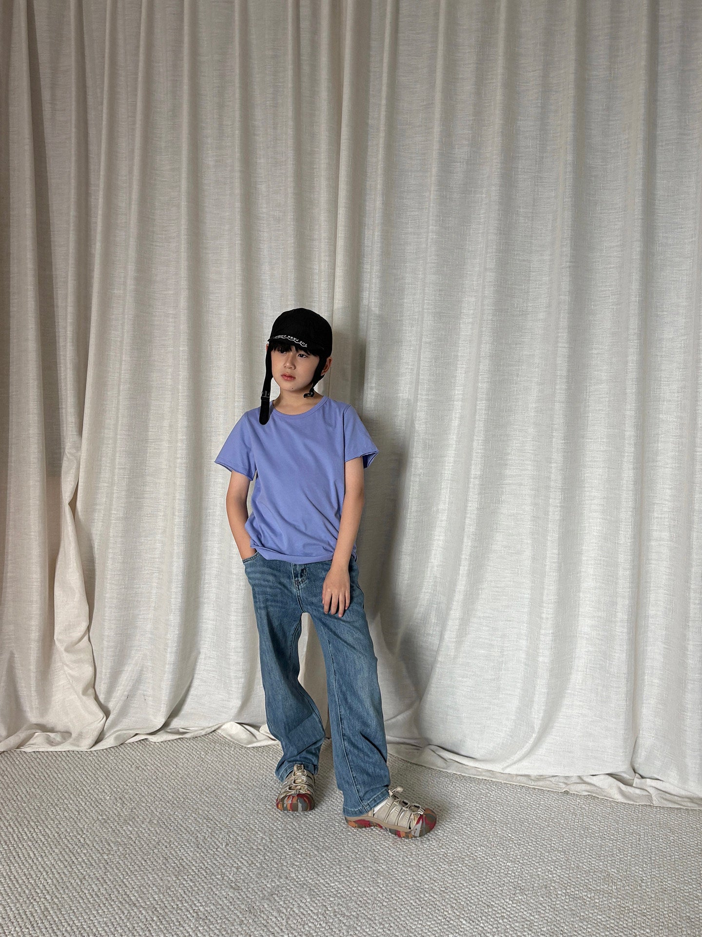 yummy&rocky | Cotton Raw Edge T-shirt コットン 半袖Tシャツ【mh0020174】