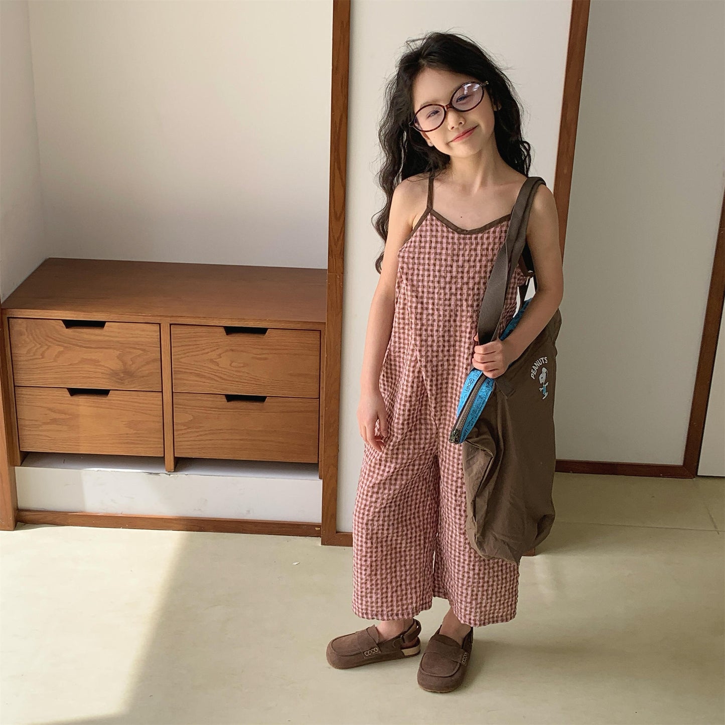 Gingham Check Cami Jumpsuit ギンガムチェック キャミソール オールインワン【mh0012654】