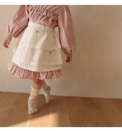 Ruffle Collar Layered Princess Dress フリル 長袖ワンピース【mh0012629】