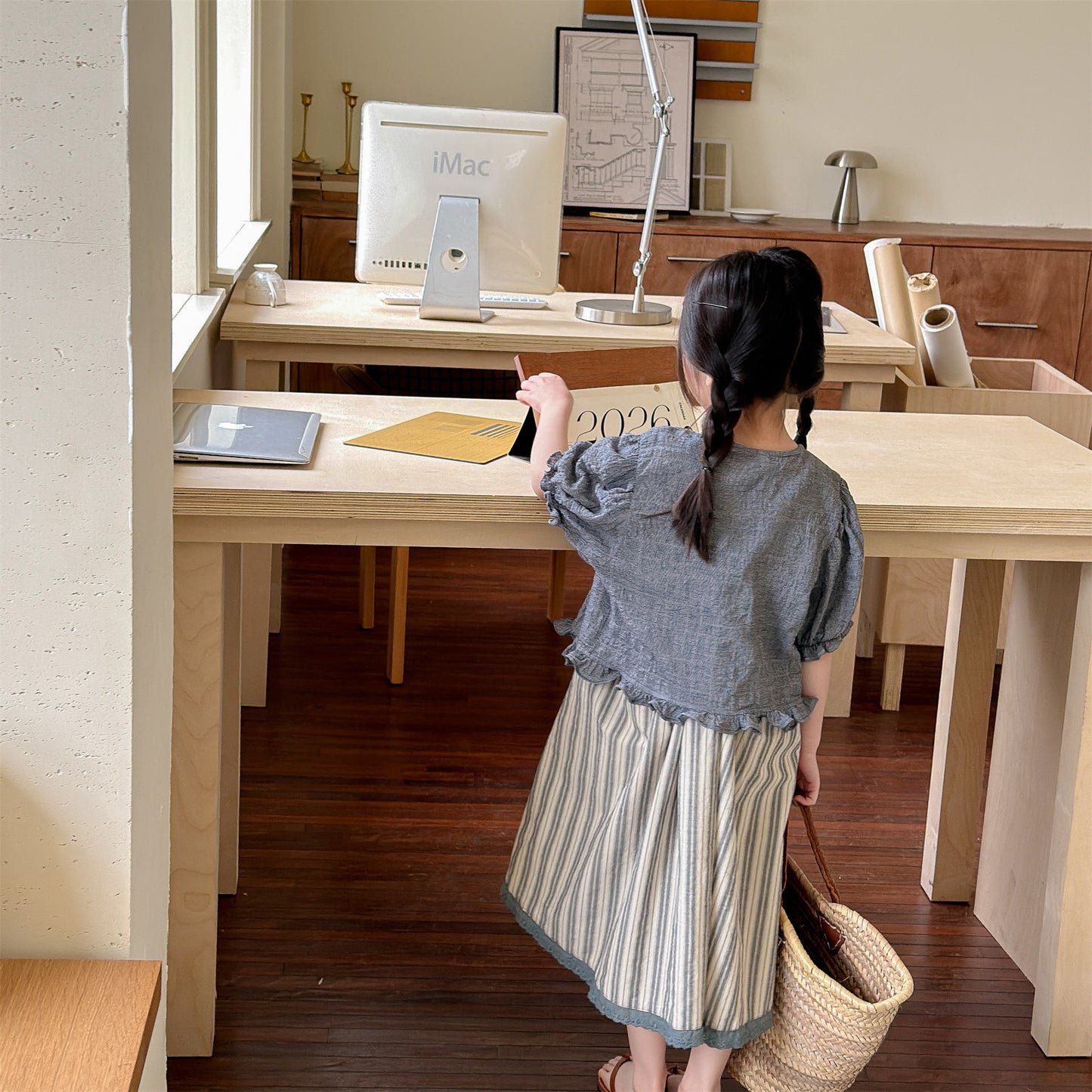 Linen Puff Sleeve Blouse ラッフル 半袖ブラウス【mh0013230】