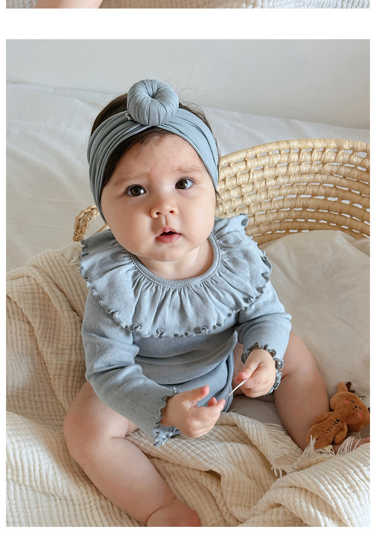 Ruffle Collar Bodysuit フリルカラー 長袖ロンパース【mh0013031】