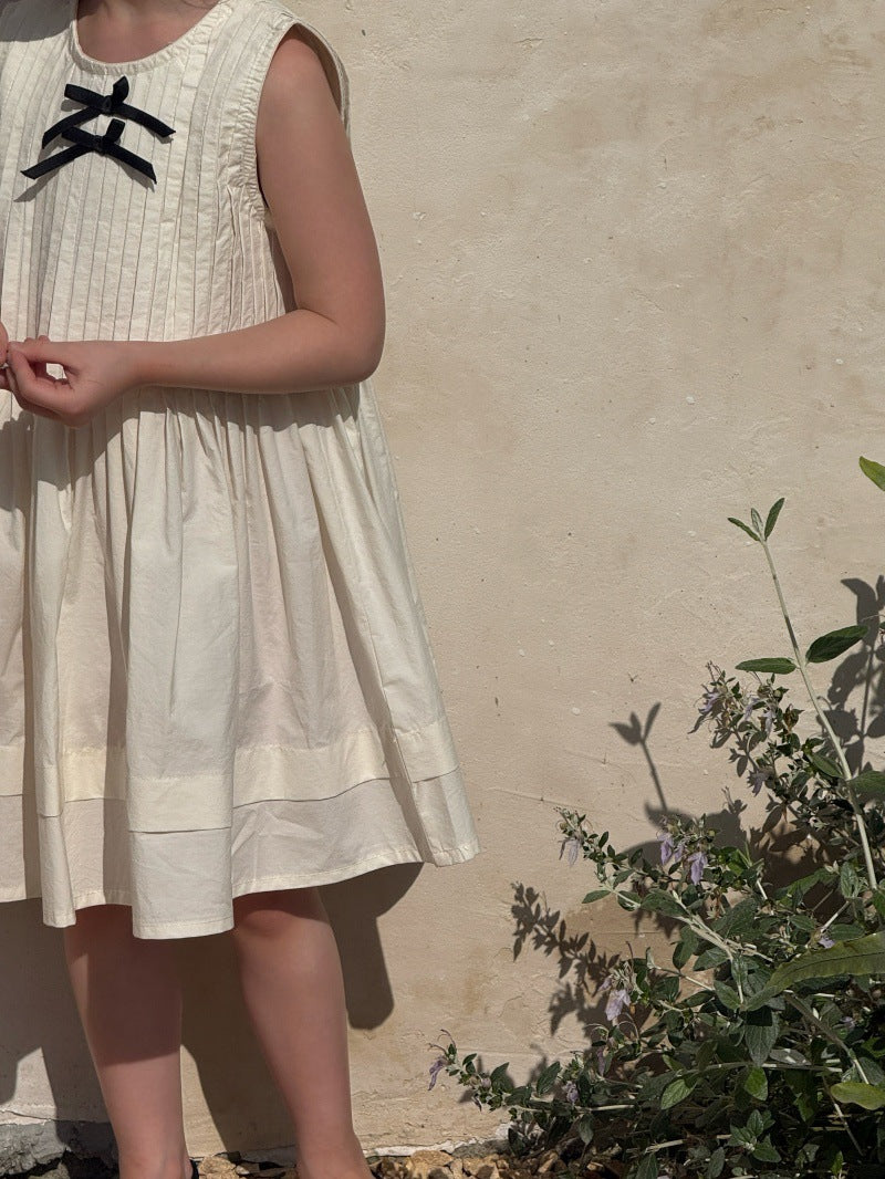 Sleeveless Pleated Princess Dress ピンタック ノースリーブワンピース【mh0013248】