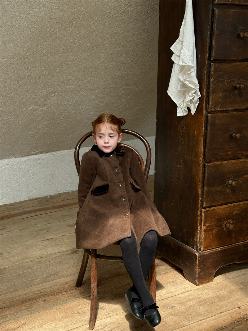 Aラインコート 襟付き ミディ丈 中綿 アウター【mh0011625】