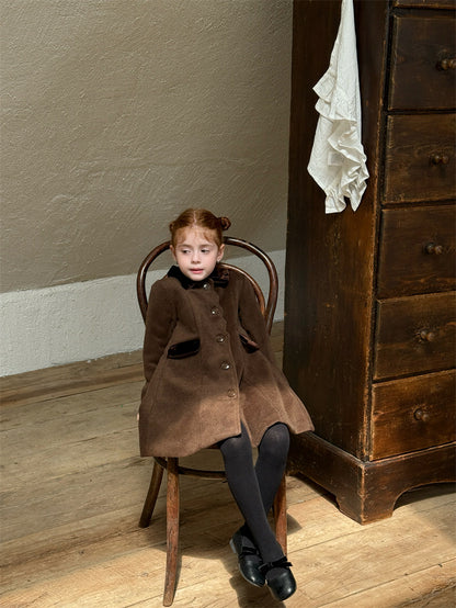 Aラインコート 襟付き ミディ丈 中綿 アウター【mh0011625】