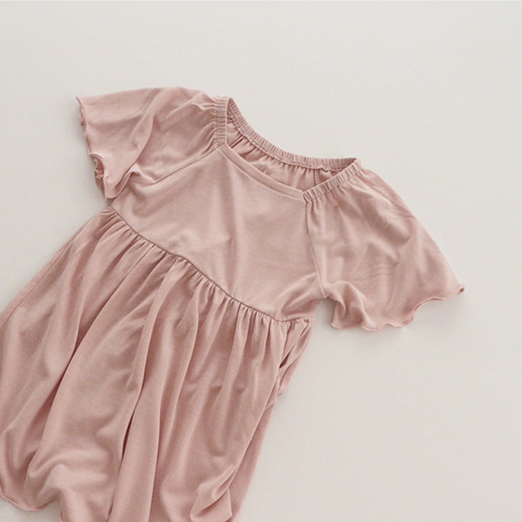 Soft Modal Flare Sleeve Dress [mh0012625]