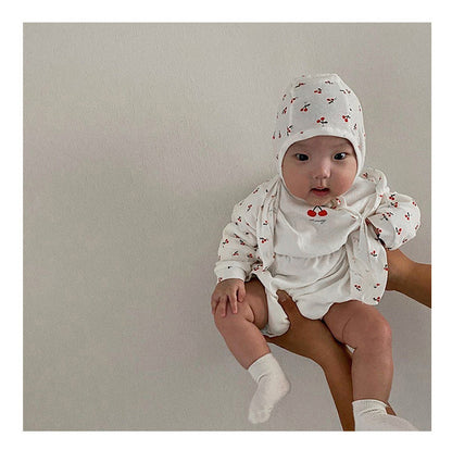Cherry Print Cotton Romper チェリー ロンパース【mh0012621】