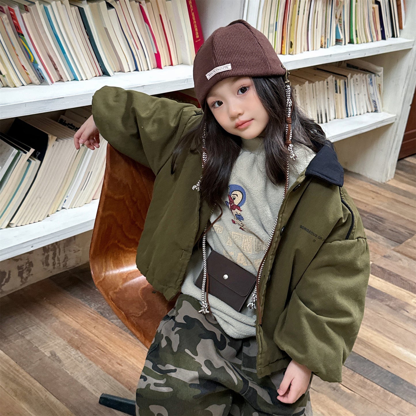 ジャケット 中綿 ボア裏地 ワークテイスト ストリート カジュアル アウター【mh0011604】