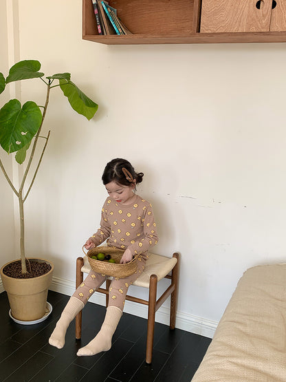 Long Sleeve Printed Pajamas 長袖 プリント パジャマ セット【mh0012243】