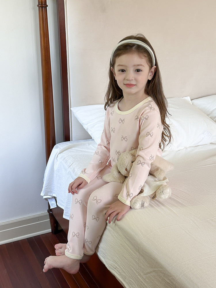 Long Sleeve Printed Pajama Set 長袖 プリント パジャマ セット【mh0012244】