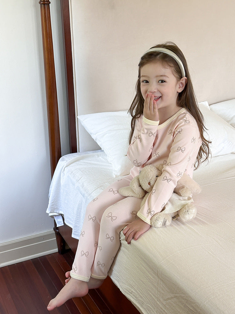 Long Sleeve Printed Pajama Set 長袖 プリント パジャマ セット【mh0012244】