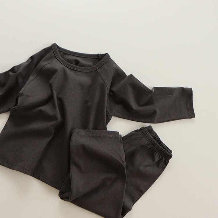 Raglan Sleeve Cotton Lounge Set コットン 無地 ラランスリーブ セットアップ【mh0012667】