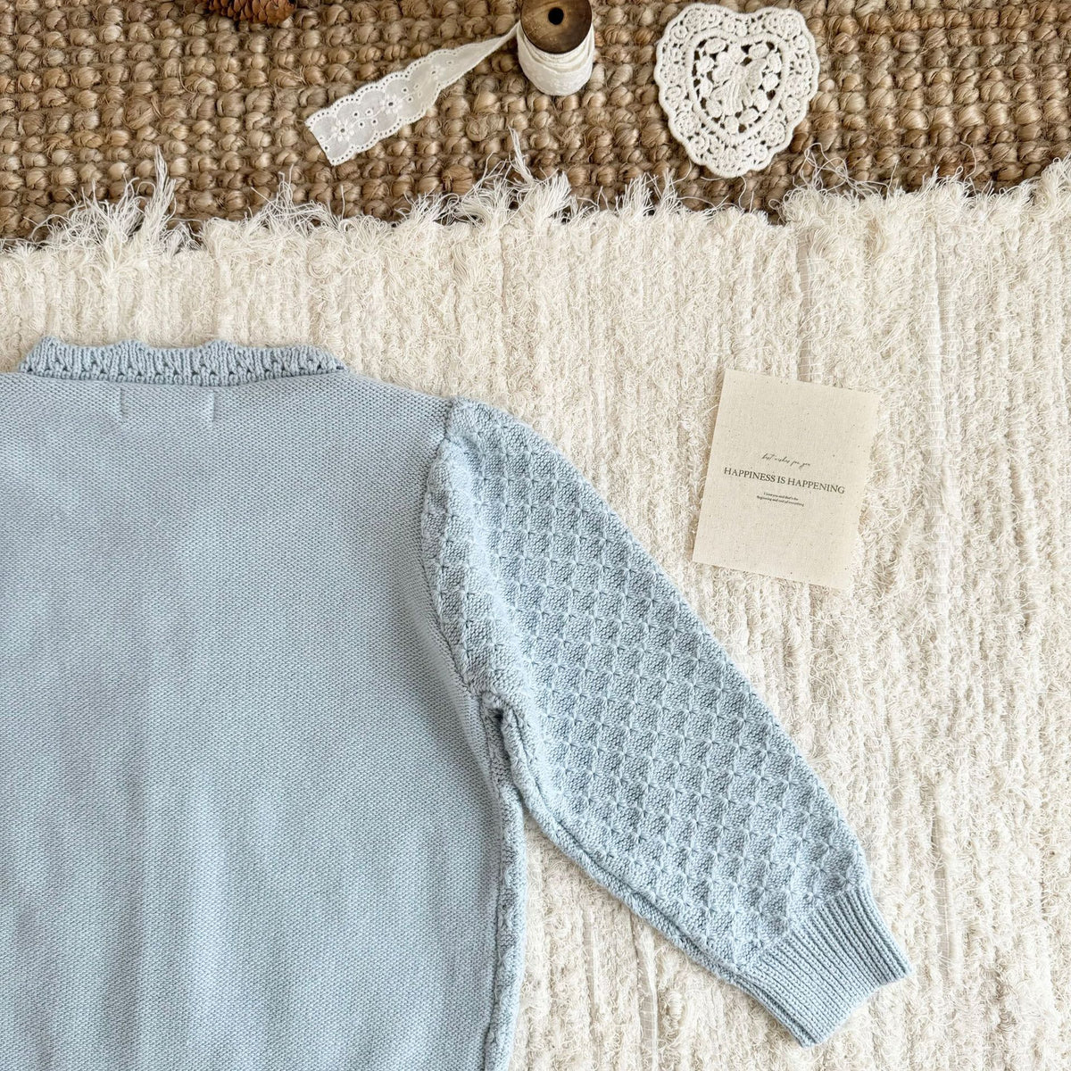 キッズ フラワー 刺繍 ニット カーディガン【mh0014612】