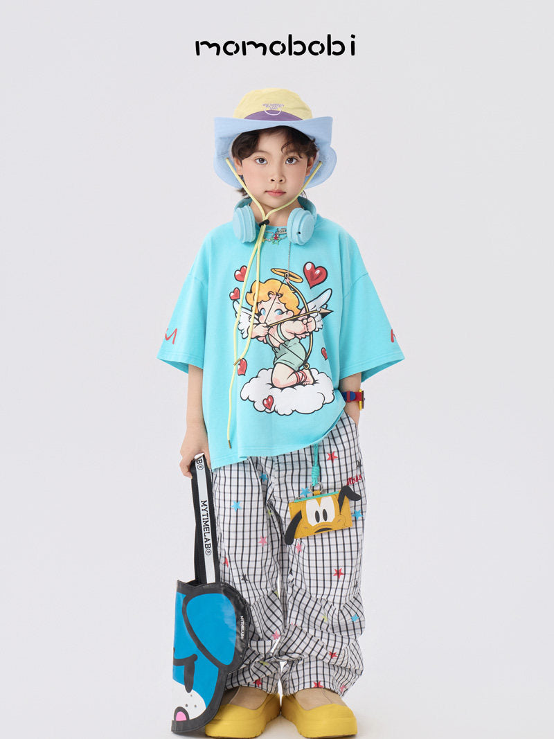 Star Print Stretch Pants カラフルスター ロングルーズパンツ【mh0013004】