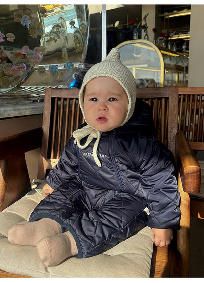 アウタージャンプスーツ 中綿 厚手 フード付 キルティング スキーウェア【mh0011696】